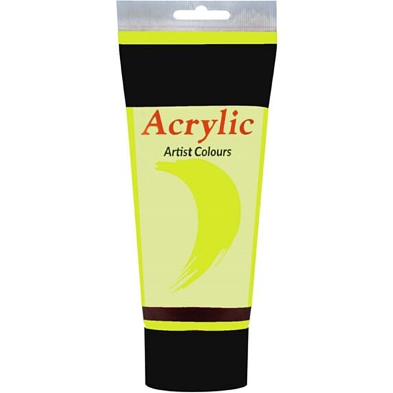Peinture acrylique tube 200 mL fluo jaune - FEVICRYL