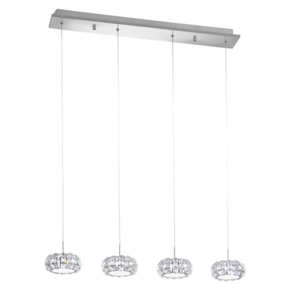 Suspension Corliano acier chrome 4 x 5W led 1800lm 4000k - EGLO