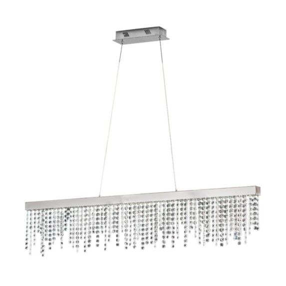 Suspension Antelao acier chrome cristal clair 1150 x 900 x 1500mm 4000k Dimmable - EGLO