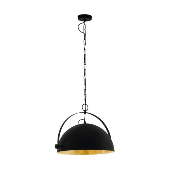 Suspension Covaleda noir Ø45 cm E27x1 60W doré - EGLO