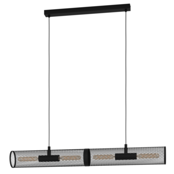 Suspension Redcliffe L108xL12,5xH.110cm Acier Noir 4xE27 - EGLO