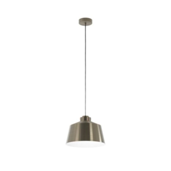 Suspension Southery Ø35 cm E27 40W acier doré crème brossé - EGLO