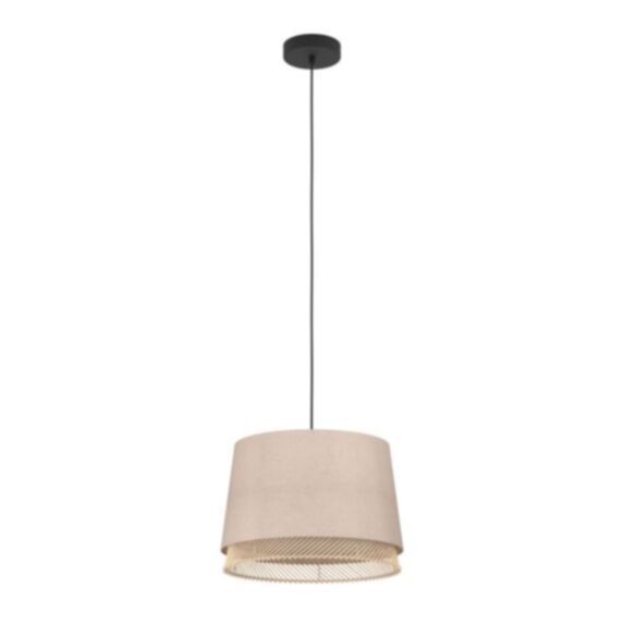 Suspension Tabley Ø38 cm E27 40W tissu beige - EGLO