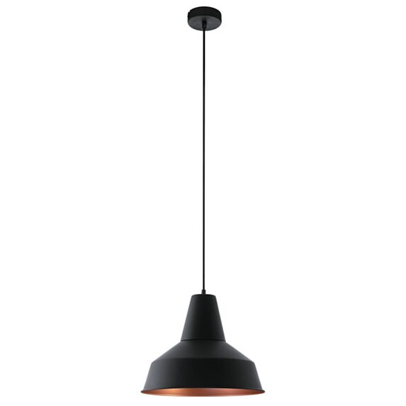 Suspension Somerton en acier noir cuivre ø 350 mm E27 1 x 60W - EGLO