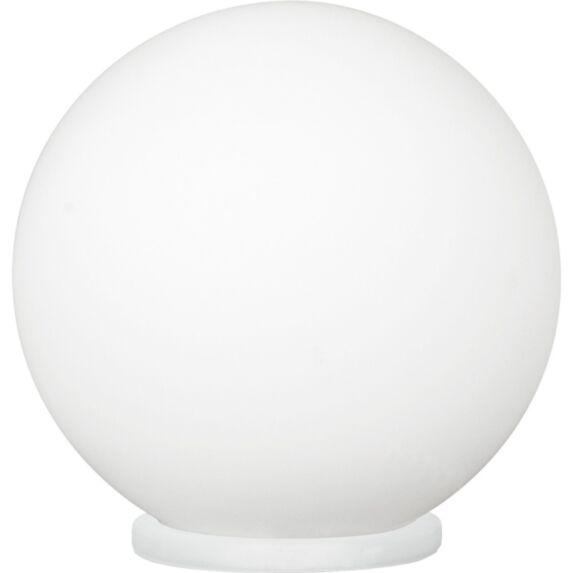 Lampe de table RONDO acier argent verre opale blanc E27 1 x 60W - EGLO
