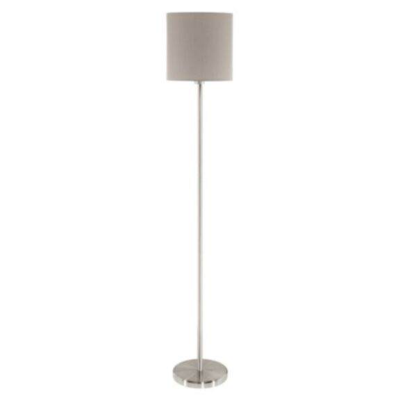 Lampadaire Pasteri Ø28 x H158 cm acier/tissu taupe E27x1 60W A++E - EGLO