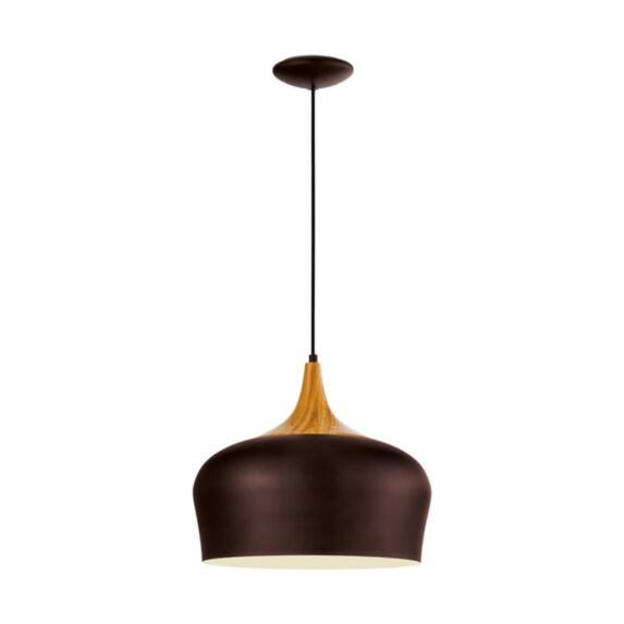 Suspension Obregon marron, crème, chêne ø 350 mm E27 1 x 60W - EGLO