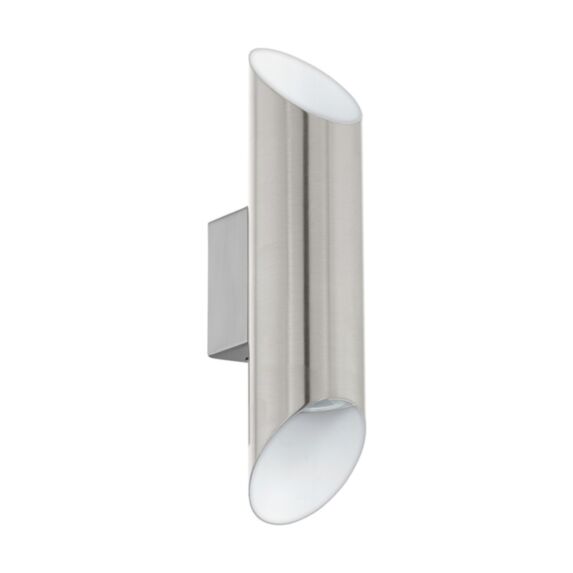 Applique murale Viegas nickel mat et blanc brillant GU10-LED incl. 2 x 3.3W 3000K - EGLO