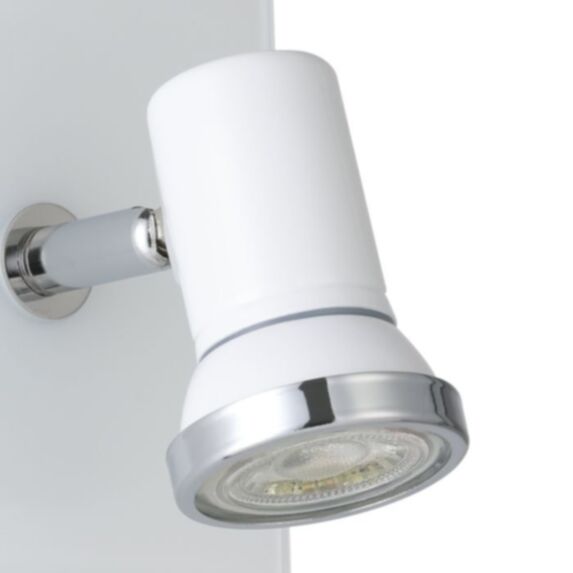 Spot salle de bain simple Tamara 12 x 12 cm GU10 3W acier blanc - EGLO