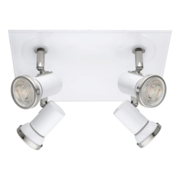 Spot salle de bain triple Tamara 24 x 12 cm GU10 3W acier blanc - EGLO