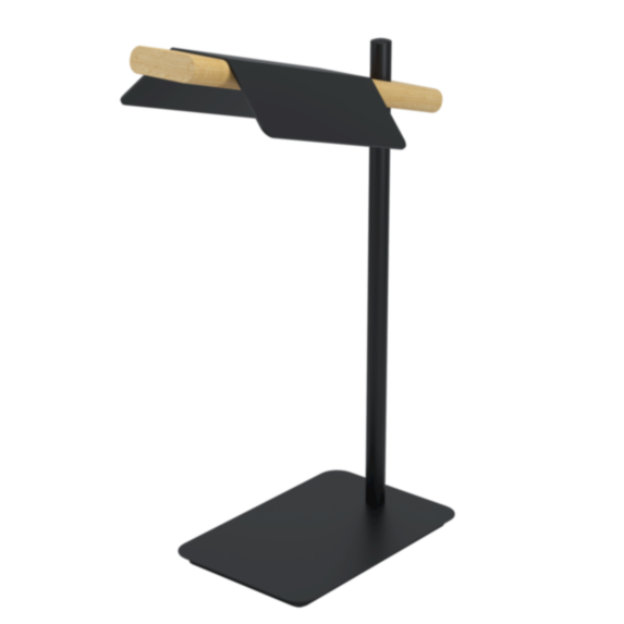 Lampadaire Beleser H150 cm acier noir/verre soufflé E27 - EGLO