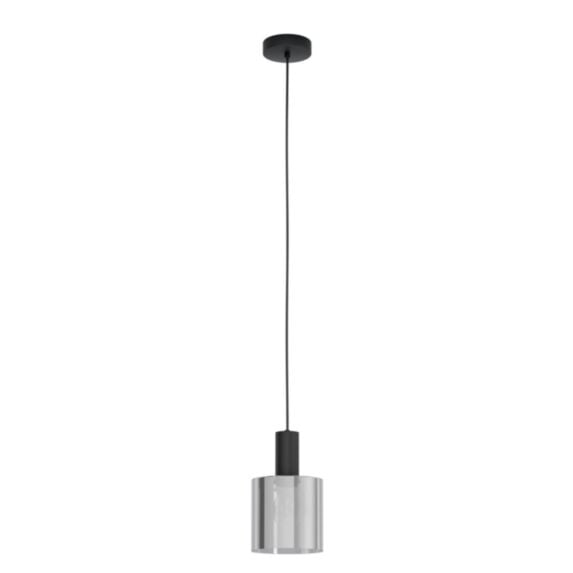 Suspension Gorosiba en verre vaporisé noir transparent ø150 mm E27 1 x 40W - EGLO