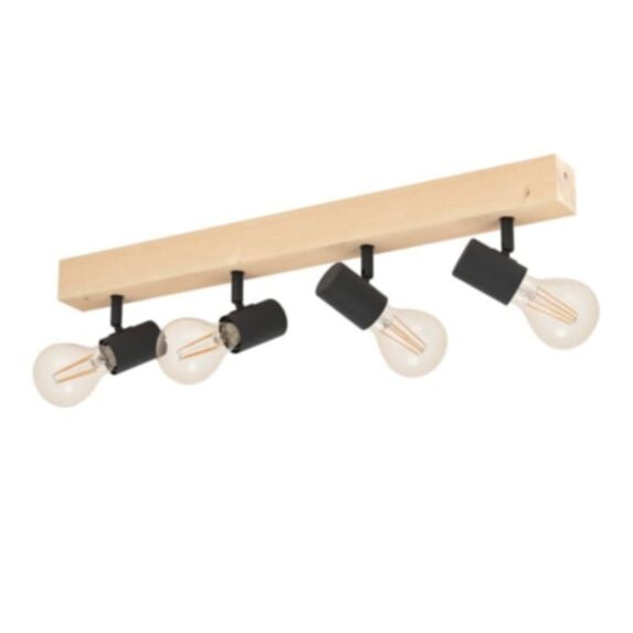Lampe de table Townshend 3 bois/noir 4 lumières - EGLO