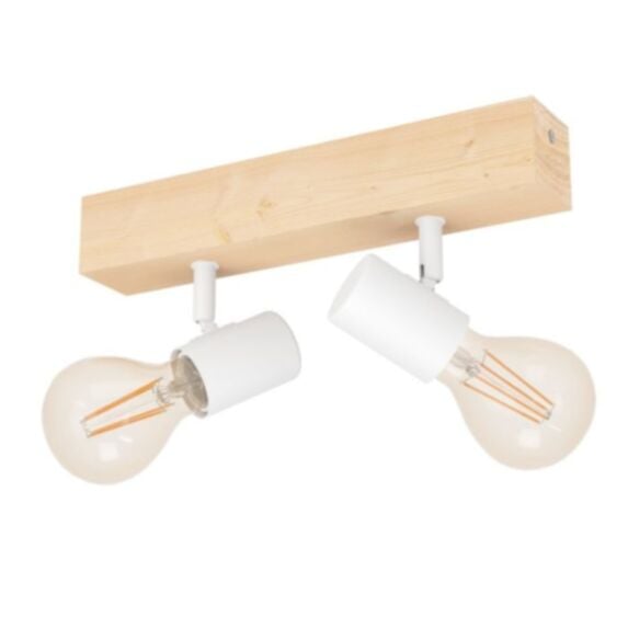 Lampe de table Townshend 3 bois/blanc 2 lumières - EGLO