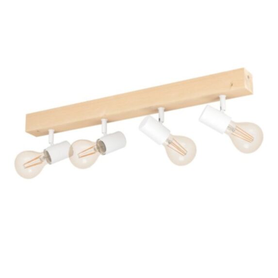 Spot Townshend X 4 bois acier 63x5cm blanc - EGLO