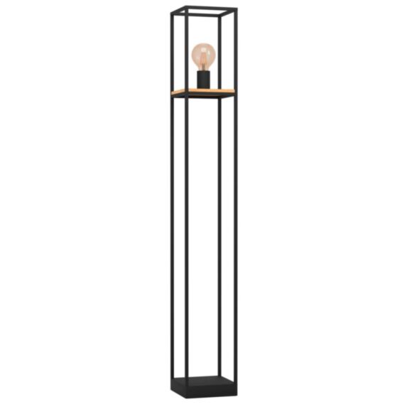 Lampadaire Libertard acier/bois 40W E27 noir et bois - EGLO