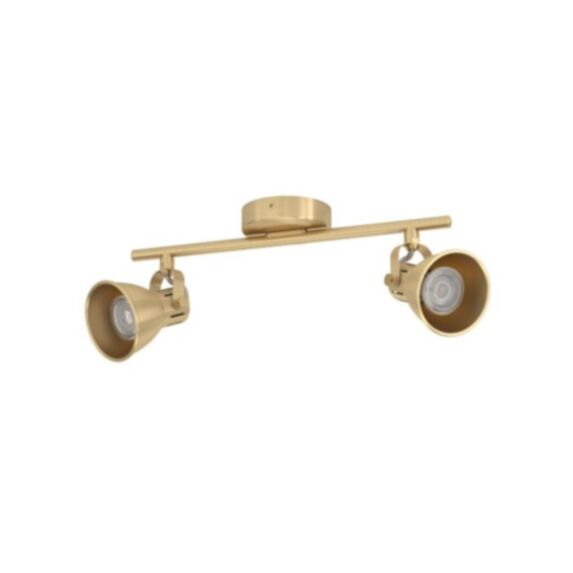 Spot double Seras 37 x 16,5 cm 2 x GU10 3W acier doré - EGLO