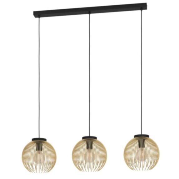 Suspension Venezuela acier noir métal doré 7,5cm noir/doré - EGLO