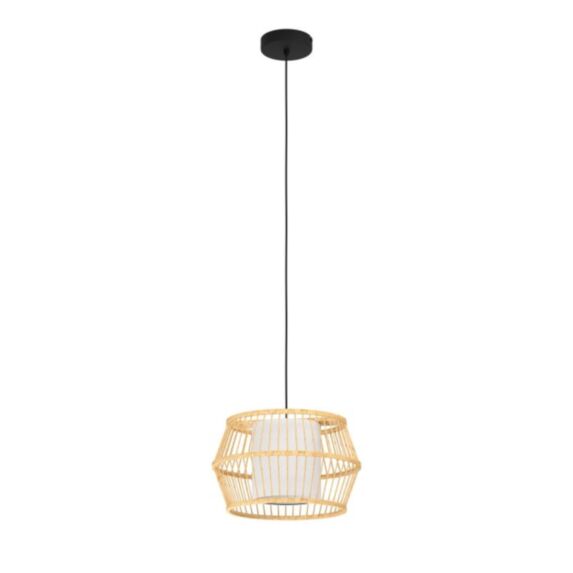 Suspension Monterroso Ø34,5 x H150 cm E27 bois naturel - EGLO