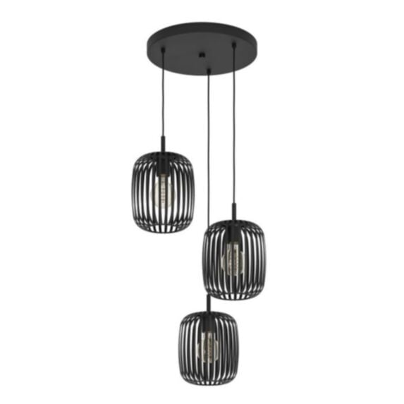 Suspension Romazzina acier 110x46cm noir x 3 - EGLO