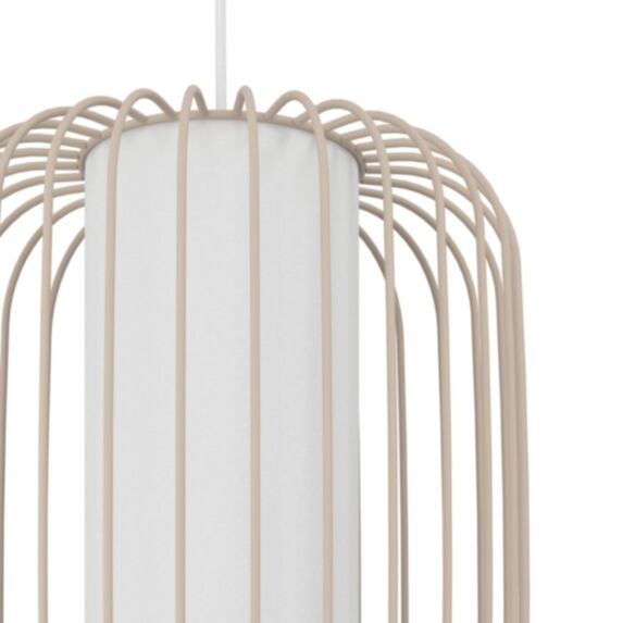 Suspension Terrarosa Ø24 cm E27 40W acier beige - EGLO