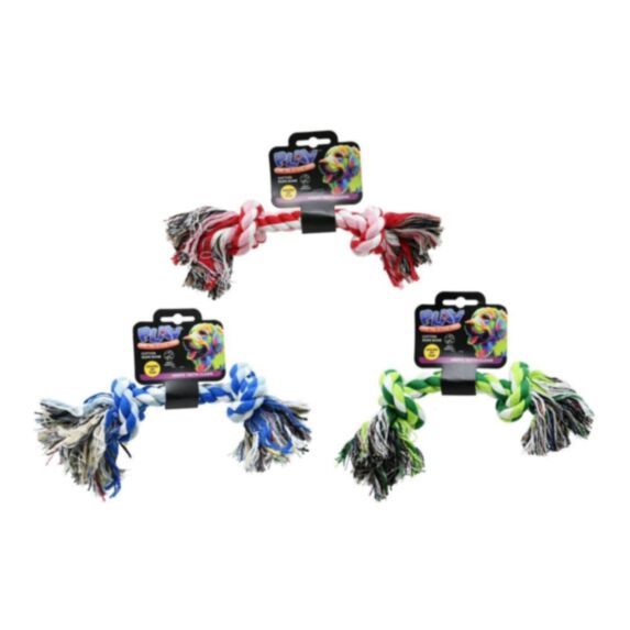 Os en corde de coton pour chien 28cm 3 couleurs assorties - UNCLE BILLS