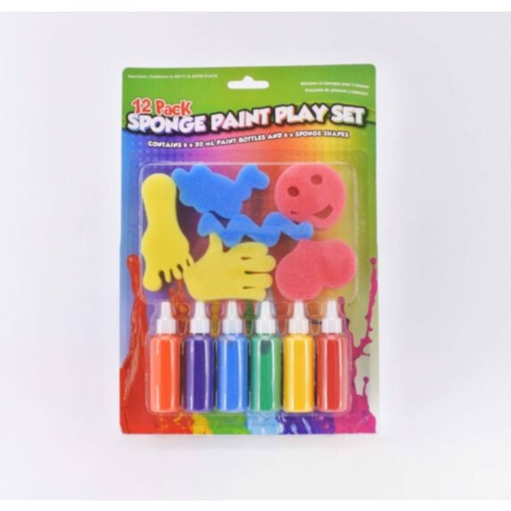 Kit de jeu de 6 peintures 6 éponges - UBL