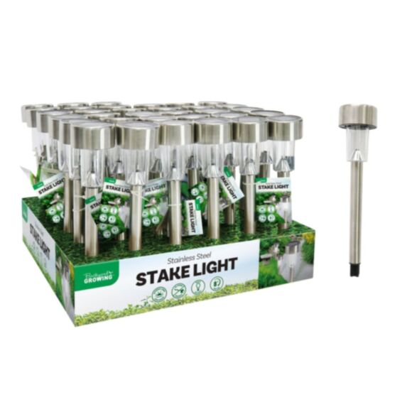 Piquet solaire acier inoxydable 36cm inox - UNCLE BILLS