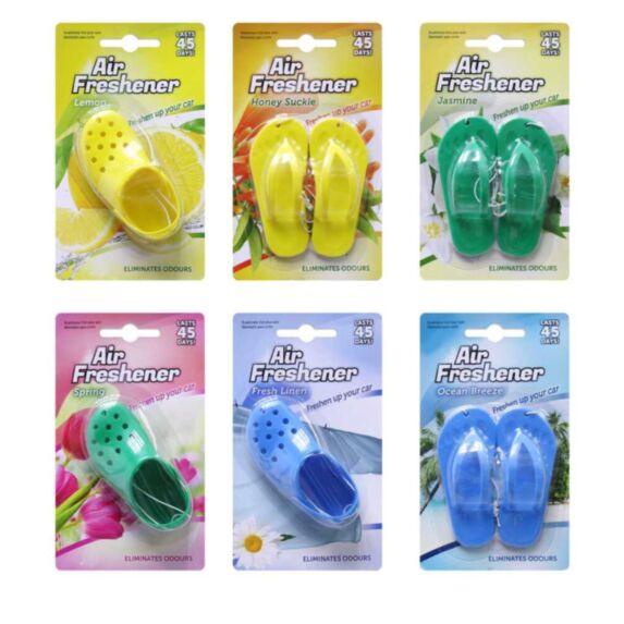 Désodorisants voiture tongues/sabots lot de 6 parfums assortis - UNCLE BILLS