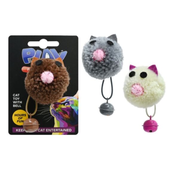 Jouet en peluche pour chat avec clochette 3 couleurs assorties - UNCLE BILLS