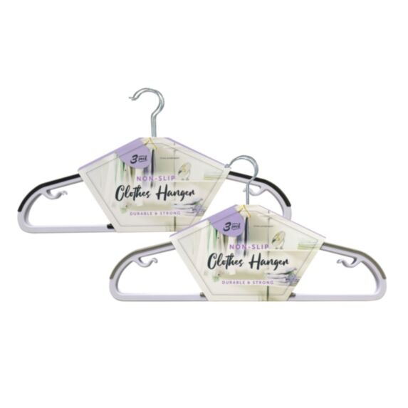 Lot de 3 cintres en plastique anti-dérapants - UBL
