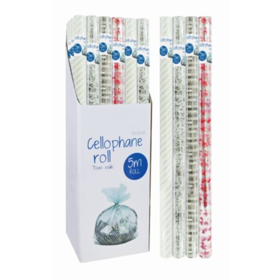 Rouleau de cellophane imprimé 70 cm x 5 m - UBL