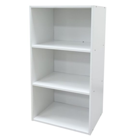 Bibliothèque 3 niveaux 79 x 29 x 42 cm blanc - UBL