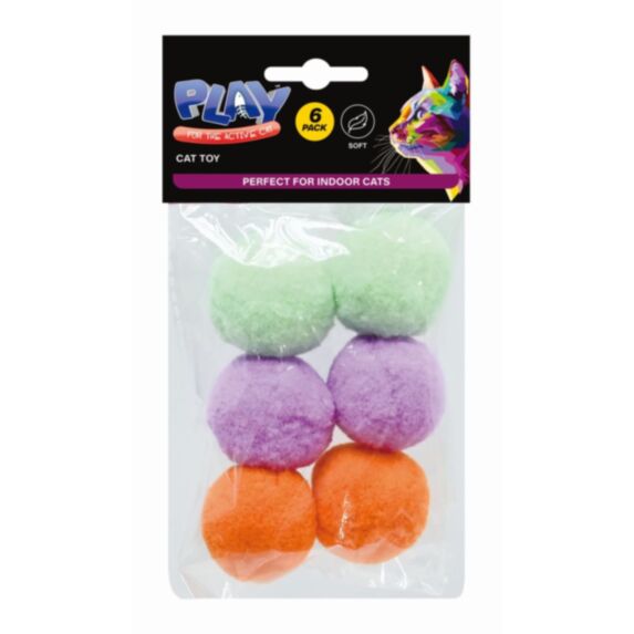 Lot de 6 balles de jeu peluche 3cm multicolore - UNCLE BILLS