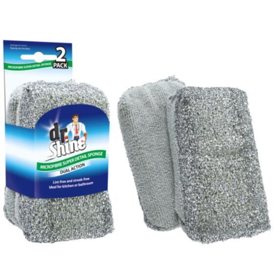 Lot de éponges microfibre super détaillée x2 gris - UNCLE BILLS