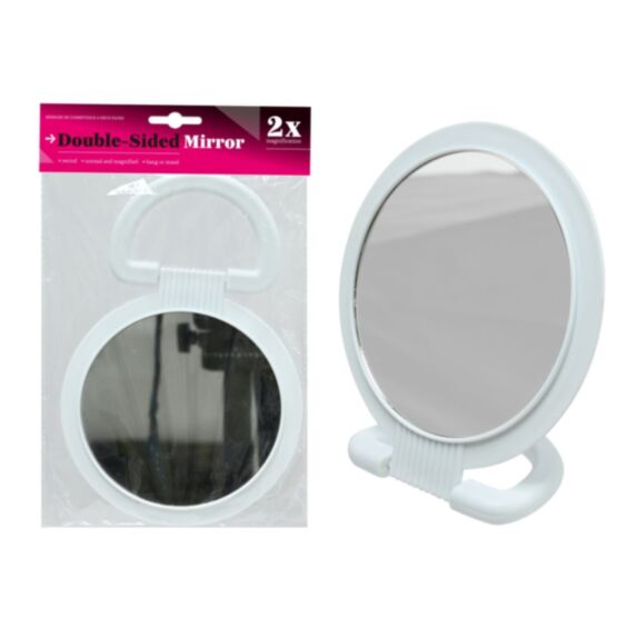Miroir double face grossissant x2 26x17cm blanc - UNCLE BILLS