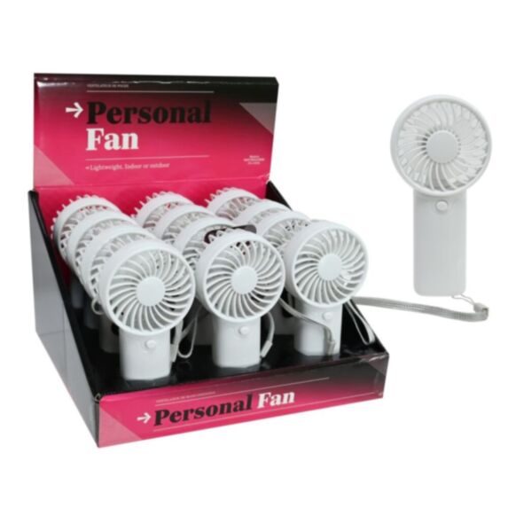 Ventilateur portatif personnel à piles 12cm blanc - UNCLE BILLS