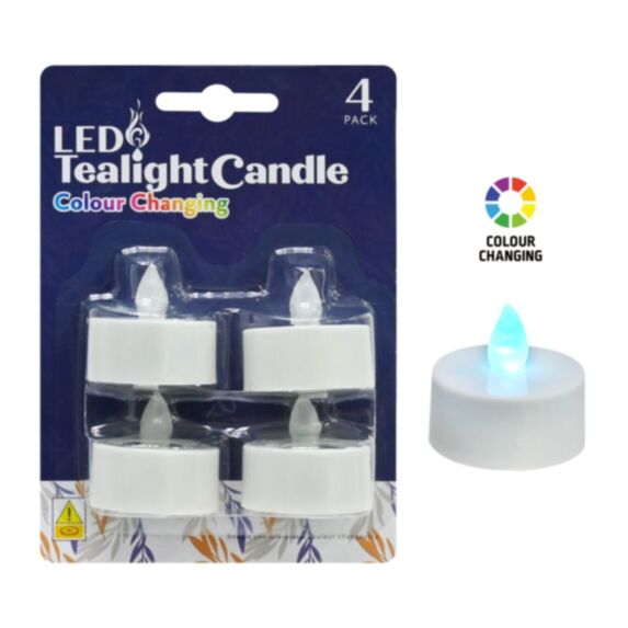 4 bougies led chauffe-plat à changement de couleur - UBL