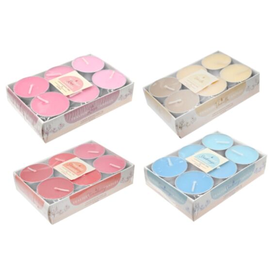 Lot de 12 bougies chauffe-plat parfumées 12g 4 parfums assortis - UNCLE BILLS