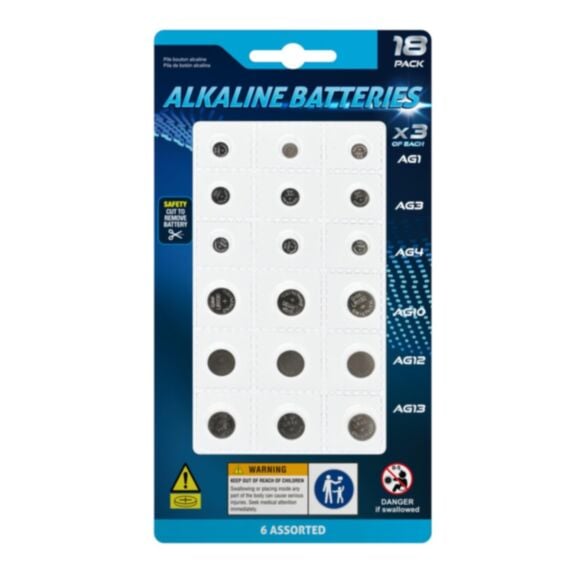 Piles bouton alcalines x18 - UNCLE BILLS
