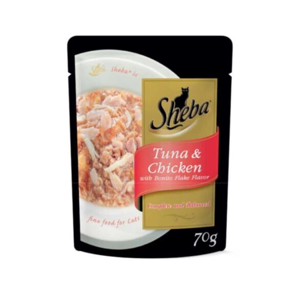 Aliment humide chat adulte Thon, Poulet & Bonite 70 g - SHEBA®