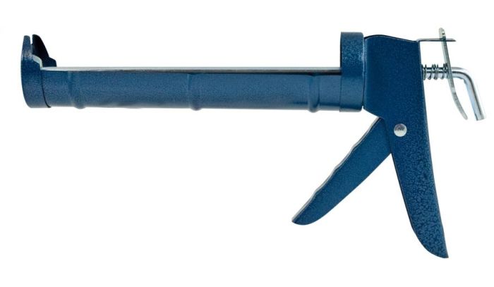 Pistolet en silicone bleu de base.