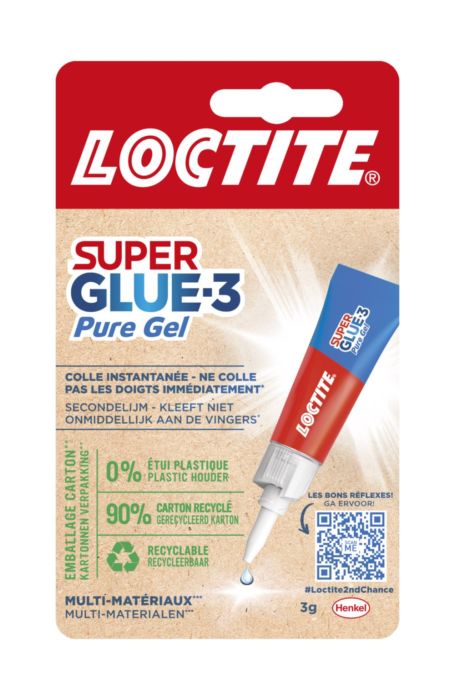 Colle puissante flexible transparente super glue 3 gel 3Gr LOCTITE