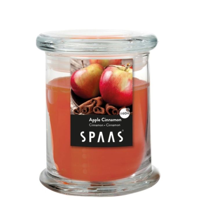 Bougie parfumée pomme/cannelle 110x90mm en pot - SPAAS - Mr Bricolage