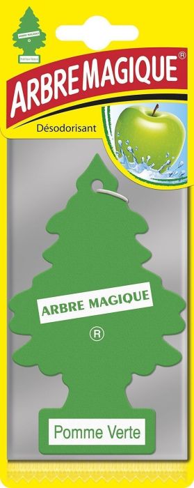 Désodorisant voiture arbre parfum pomme verte - ARBRE MAGIQUE - Mr Bricolage