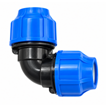 Coude PE 90° bague bleue / PE Elbow Ø25mm