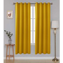 Rideau occultant 140 x 180 cm jaune 
