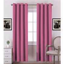 Rideau polyester Oxford 140 x 240 cm rose cosmo