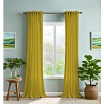 Rideau occultant 140 x 240 cm jaune moutarde - MAISON BONHEUR