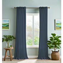 Rideau occultant 140 x 280 cm gris foncé - MAISON BONHEUR